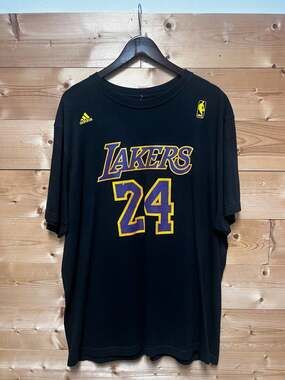 Adidas NBA Los Angeles Lakers Kobe Bryant #24 Black Mamba Jersey T-Shirt 2x